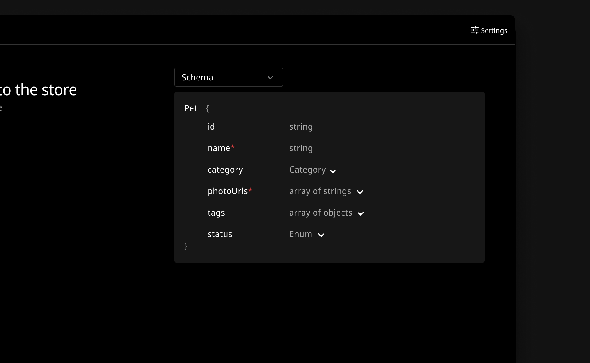 API Schema Hubql